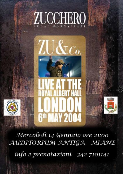 Zu & Co LIVE at the ROYAL ALBERT HALL 6 maggio 2004