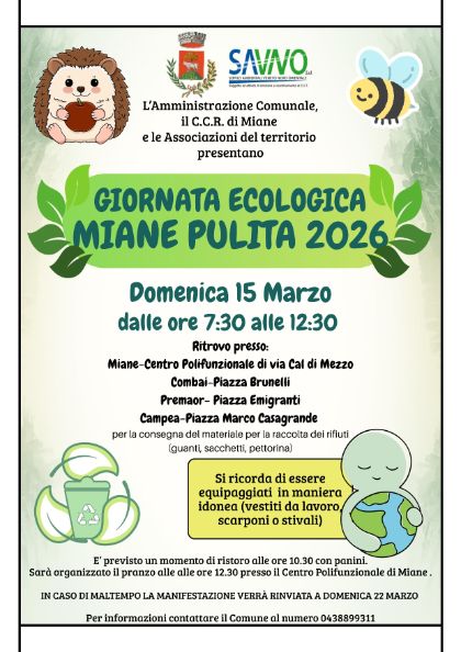 GIORNATA ECOLOGICA - MIANE PULITA 2026