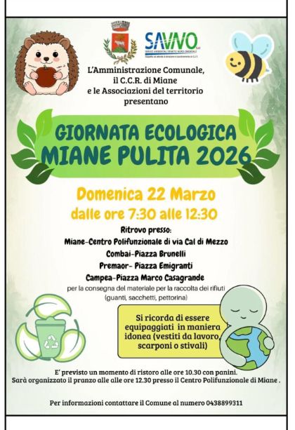 GIORNATA ECOLOGICA - MIANE PULITA 2026