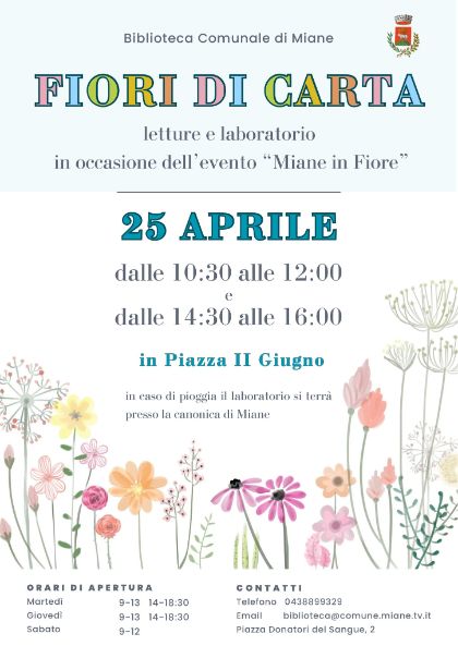 FIORI DI CARTA Letture e laboratorio