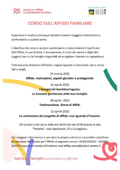 Volantino corso affido '25