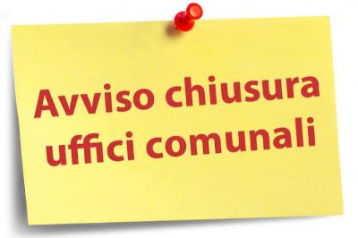 Avviso chiusura ufficio