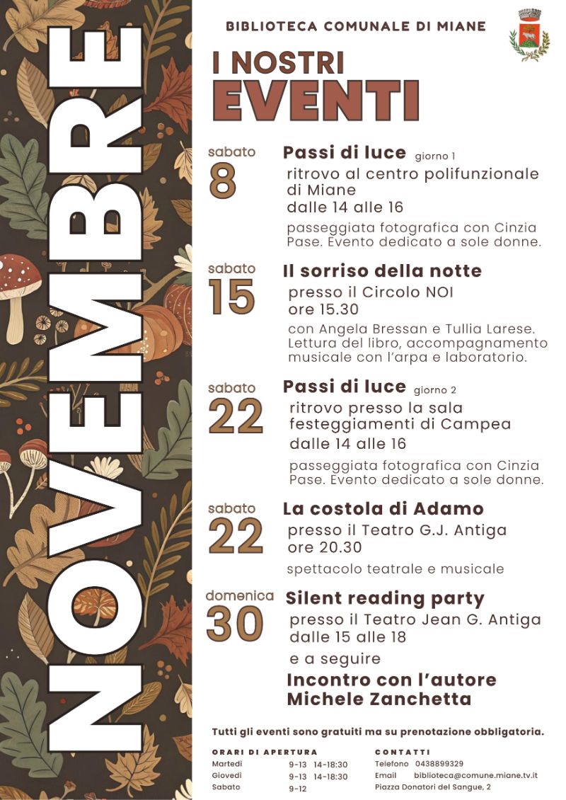 calendario eventi novembre