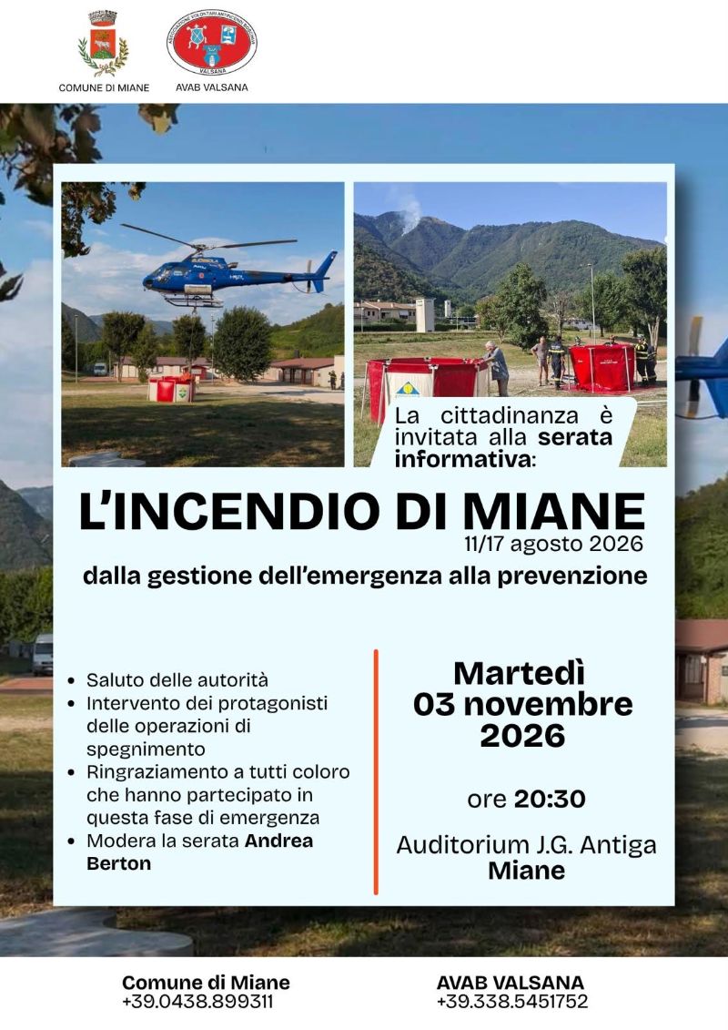 locandina Incendio Miane